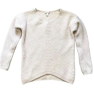 Garnet Hill Thick, Plush 100% Cashmere Sweater V-Neck XXS XS 0-2